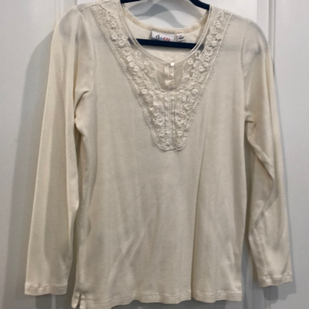 Denim & Co cotton long sleeve top